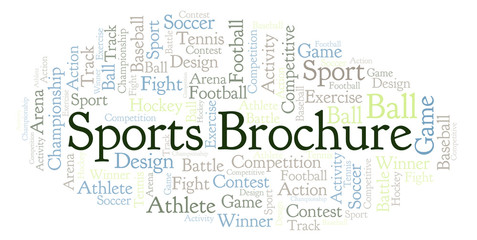 Sports Brochure word cloud.