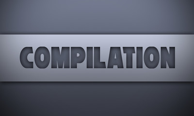 compilation - word on silver background