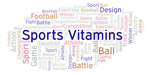 Sports Vitamins word cloud.