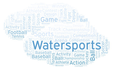 Watersports word cloud.