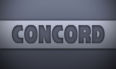 concord - word on silver background