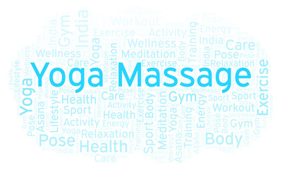 Yoga Massage word cloud.