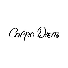 Hand drawn lettering card. The inscription: Carpe diem. Perfect design for greeting cards, posters, T-shirts, banners, print invitations.