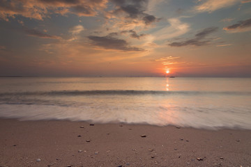 Beautiful sunrise at the Black Sea, Romania