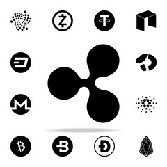 ripple icon. Crepto currency icons universal set for web and mobile
