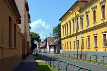 Fototapeta na wymiar A Street in Debrecen Old Town - Hungary