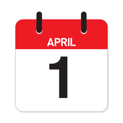 Fototapeta premium Calendar April 1