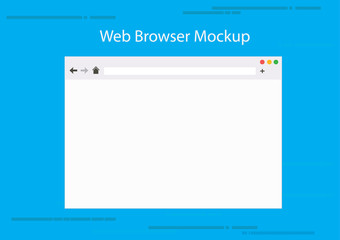 Web browser mock up, empty and modern of internet web browser's  user interface