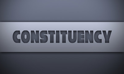 constituency - word on silver background