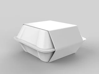  Lege wegwerp voedselverpakkingen. 3D render illustratie. © godesignz