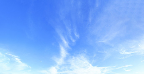 Celestial World concept: Abstract white cloud and clear blue sky in sunny day texture background