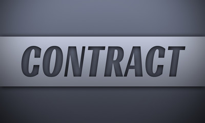 contract - word on silver background