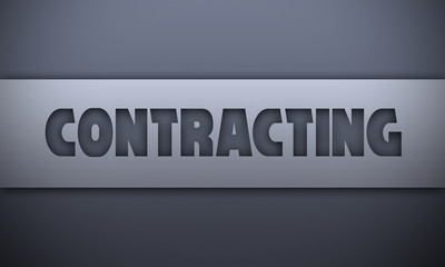 contracting - word on silver background