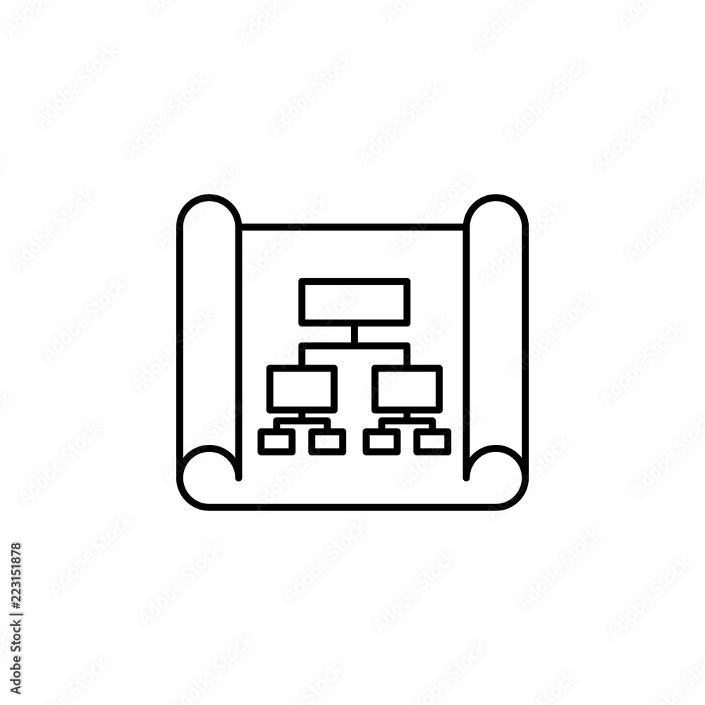 Poster business analytics, flow process icon. element of artificial intelligence icon for mobile concept an