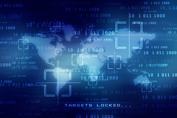 2d illustration world map abstract background