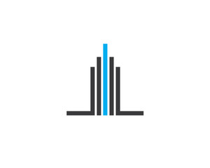 simple building logo lines