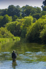 Fly Fishing ,River Itchen,Hampshire England