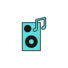 music column colored icon. Element of birthday party icon for mobile concept and web apps. Colored music column icon can be used for web and mobile