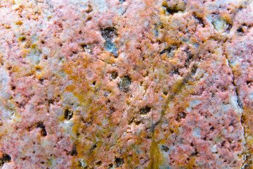 An interesting structure of the stone is photographed close-up.