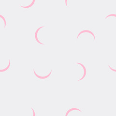 Fototapeta premium Seamless pattern girly pink crescent on gray, vector eps 10
