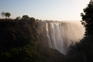african waterfall in the mountain