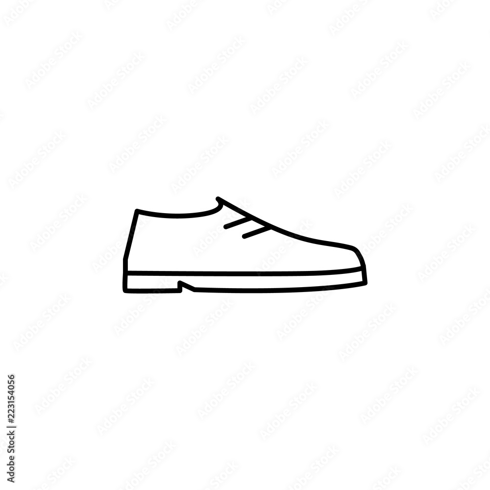 Poster shoes icon. element of clothes icon for mobile concept and web apps. thin line shoes icon can be use