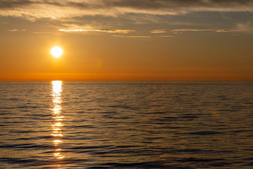Midnight sun at the North Cape.