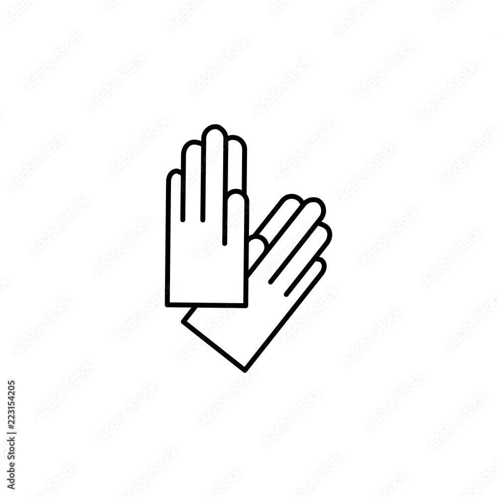 Poster gloves icon. element of clothes icon for mobile concept and web apps. thin line gloves icon can be u