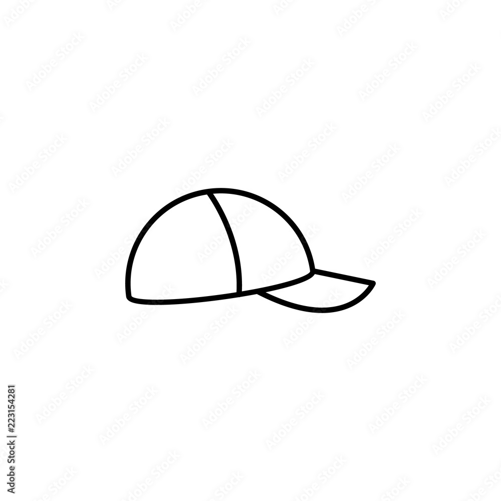 Poster cap icon. element of clothes icon for mobile concept and web apps. thin line cap icon can be used fo