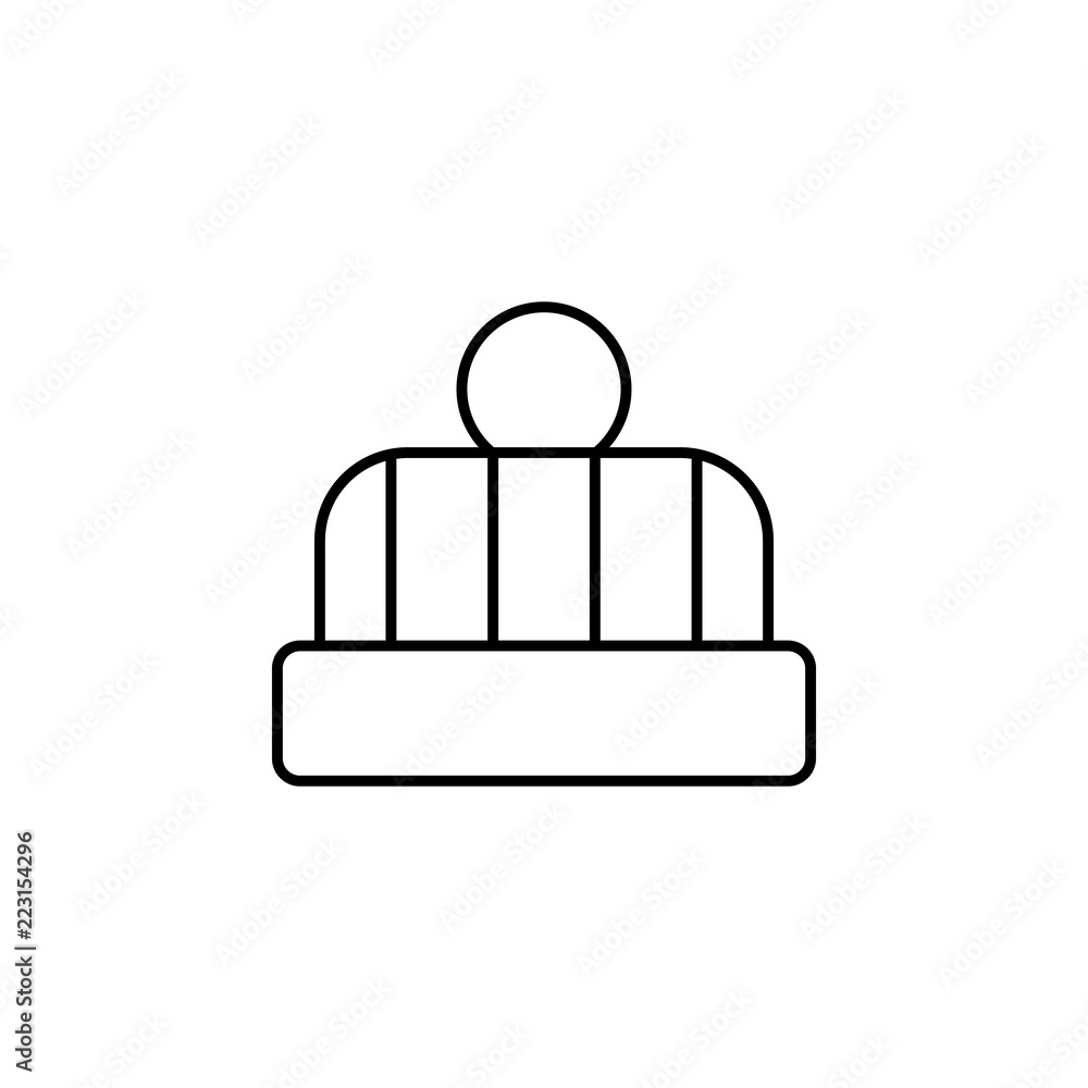 Poster winter hat icon. element of clothes icon for mobile concept and web apps. thin line winter hat icon 