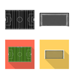 Vector design of soccer and gear icon. Set of soccer and tournament vector icon for stock.