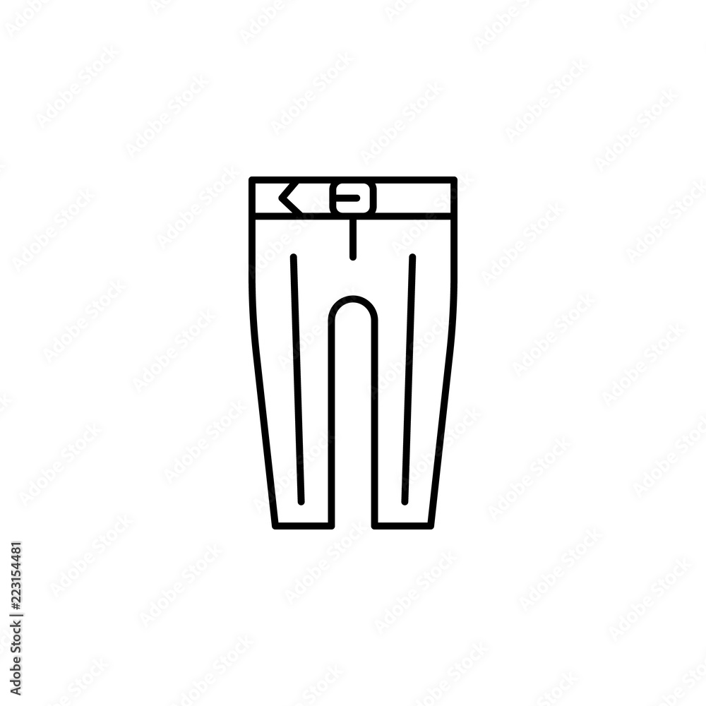 Poster classic pants icon. element of clothes icon for mobile concept and web apps. thin line classic pants