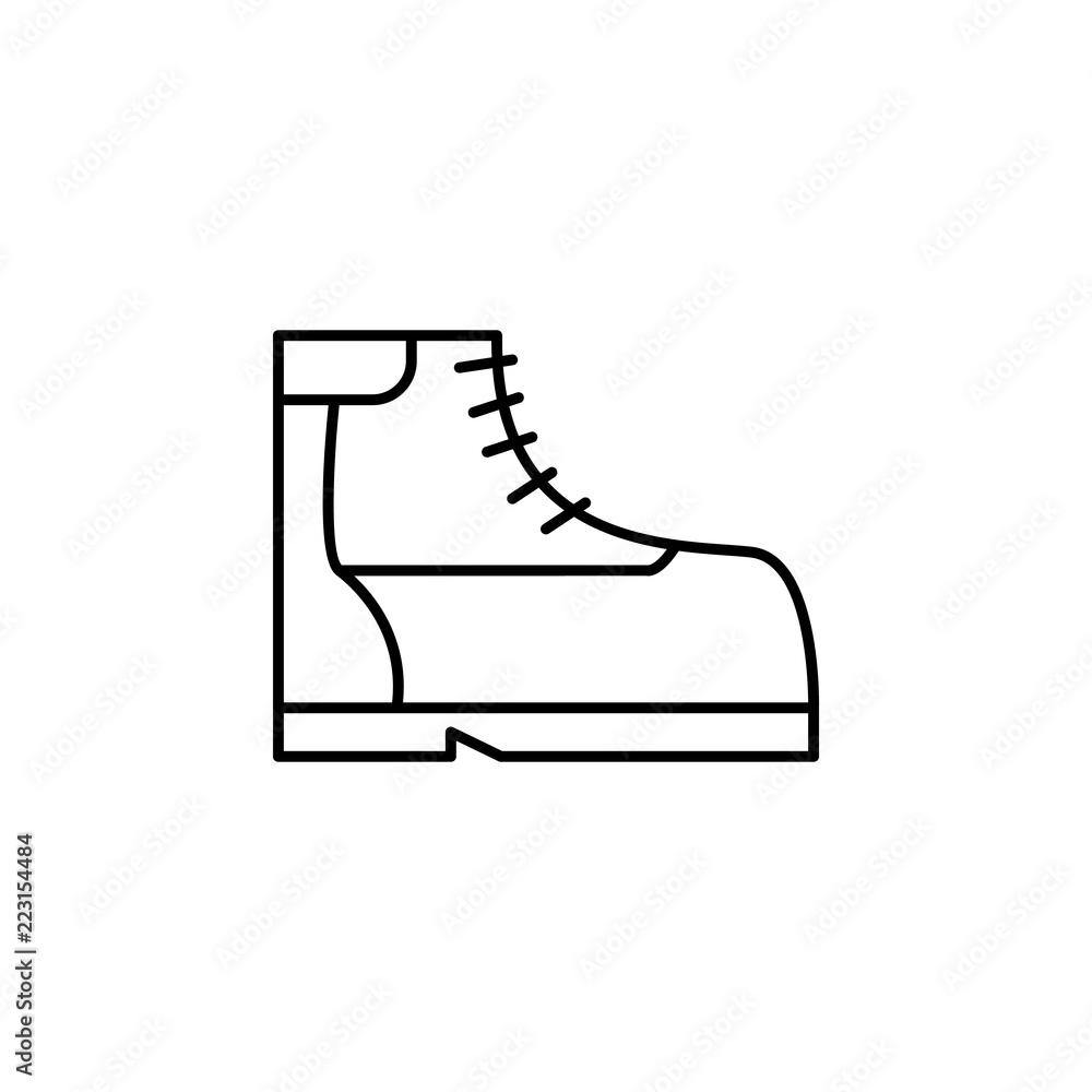 Poster boots icon. element of clothes icon for mobile concept and web apps. thin line boots icon can be use