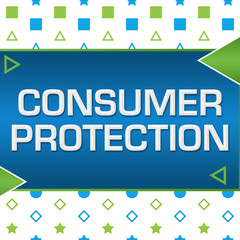 Consumer Protection Green Blue Basic Shapes Triangles 