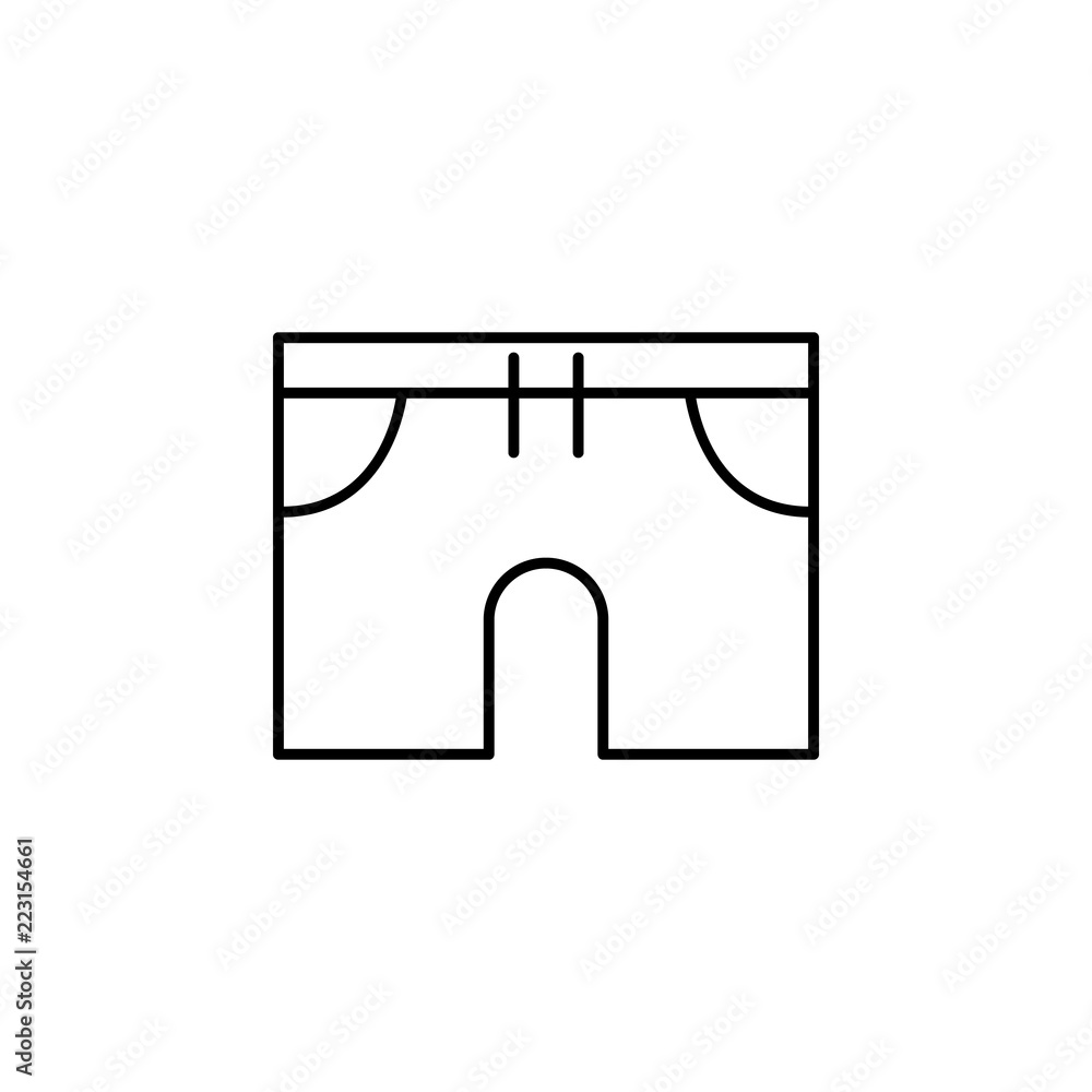 Poster shorts icon. element of clothes icon for mobile concept and web apps. thin line shorts icon can be u