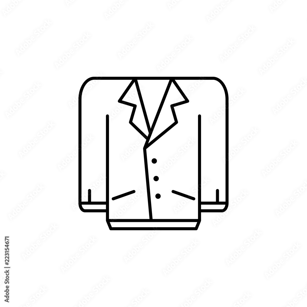 Poster jacket icon. element of clothes icon for mobile concept and web apps. thin line jacket icon can be u