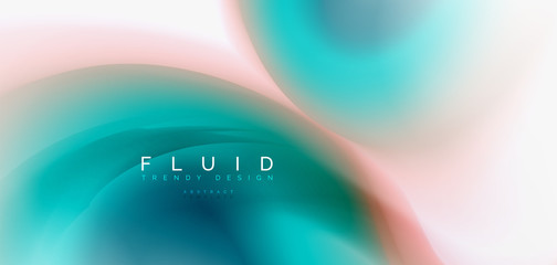 Mixing liquid color flow abstract background. Trendy abstract layout template for business or technology presentation, internet poster or web brochure cover, wallpaper