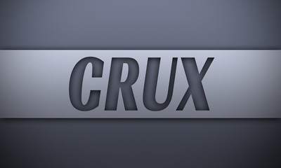 crux - word on silver background