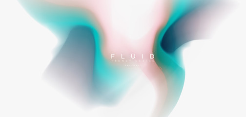 Mixing liquid color flow abstract background. Trendy abstract layout template for business or technology presentation, internet poster or web brochure cover, wallpaper