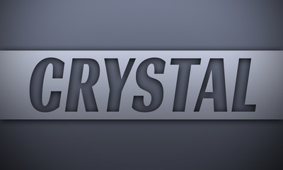 crystal - word on silver background