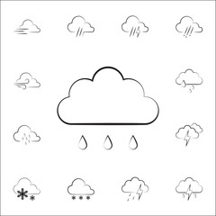 rain sign icon. Weather icons universal set for web and mobile