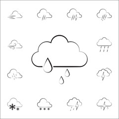 a sign of heavy rain icon. Weather icons universal set for web and mobile