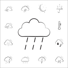 a sign of rainy weather icon. Weather icons universal set for web and mobile