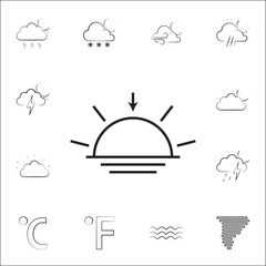 sunset sign icon. Weather icons universal set for web and mobile