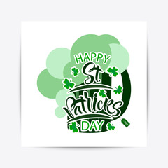 illustration of Happy Saint Patrick's Day logotype.