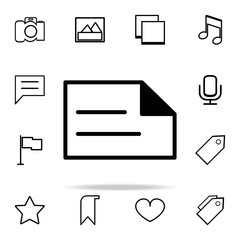 writing on paper icon. web icons universal set for web and mobile