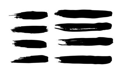 Set of grunge brush strokes. set of vector brush strokes for decor and logo design