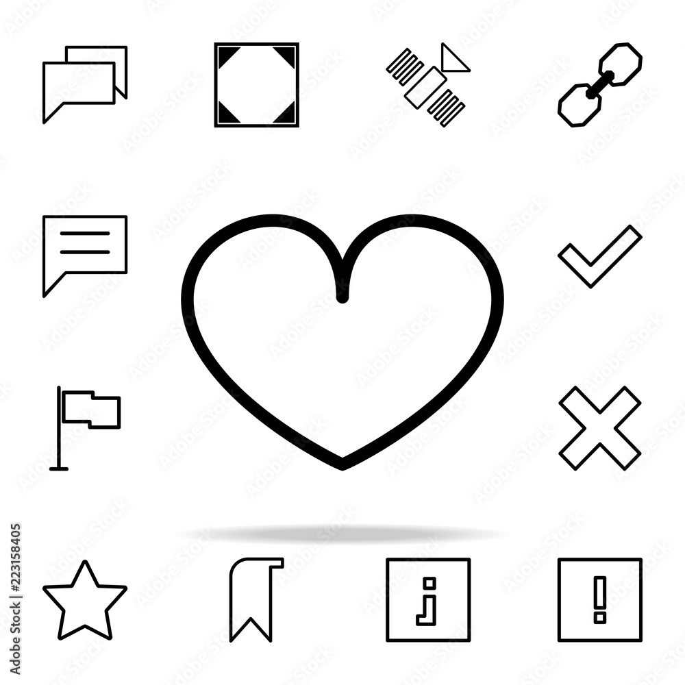 Poster a heart icon. web icons universal set for web and mobile