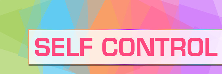 Self Control Colorful Abstract Background Horizontal 