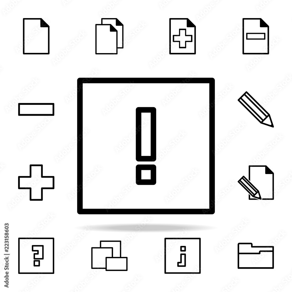 Aufkleber exclamation point icon. web icons universal set for web and mobile